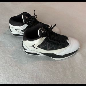 Size 11.5 - Air Jordan Flight The Power White Black Sneakers Rare 487207-001